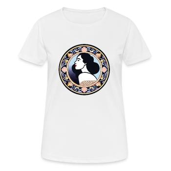Badge Femme ArtNouvaue 08 - T-shirt respirant Femme - blanc - Devant - AI Model Female 172 dark (172cm)