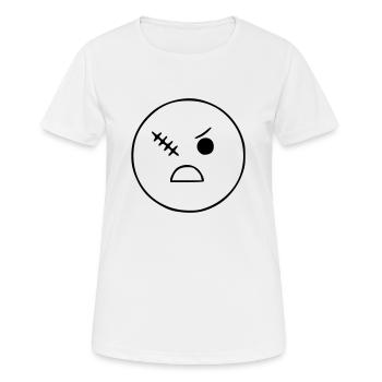 Emoji Sketch Scar Eye Black - Women's Breathable T-Shirt - white - Front - AI Model Female 172 dark (172cm)