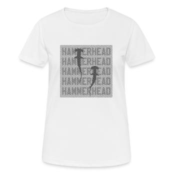 Hammerhai - Frauen T-Shirt atmungsaktiv - Weiß - Vorne - AI Model Female 172 dark (172cm)