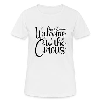 Bienvenue au cirque - T-shirt respirant Femme - blanc - Devant - AI Model Female 172 dark (172cm)