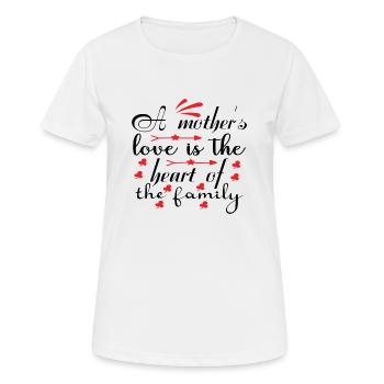 L’amour maternel est le cœur de la famille - T-shirt respirant Femme - blanc - Devant - AI Model Female 172 dark (172cm)