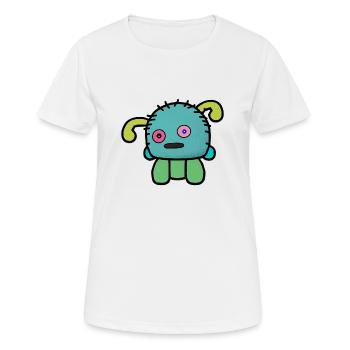 très petite créature ronde en peluche corps - T-shirt respirant Femme - blanc - Devant - AI Model Female 172 dark (172cm)
