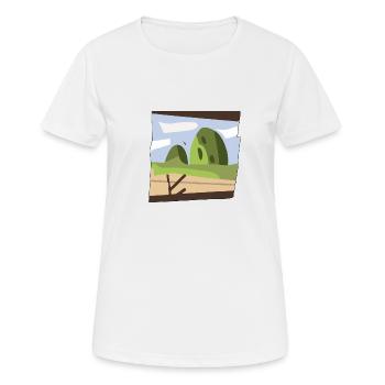 Paysage naturel - T-shirt respirant Femme - blanc - Devant - AI Model Female 172 dark (172cm)