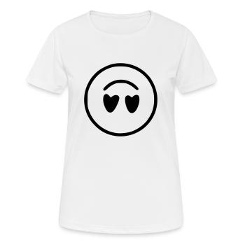Emoji sketch upside down black - Women's Breathable T-Shirt - white - Front - AI Model Female 172 dark (172cm)