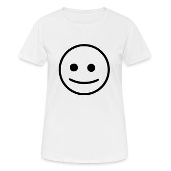 Emoji esquisse noir neutre - T-shirt respirant Femme - blanc - Devant - AI Model Female 172 dark (172cm)