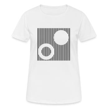 Stripes - Frauen T-Shirt atmungsaktiv - Weiß - Vorne - AI Model Female 172 dark (172cm)