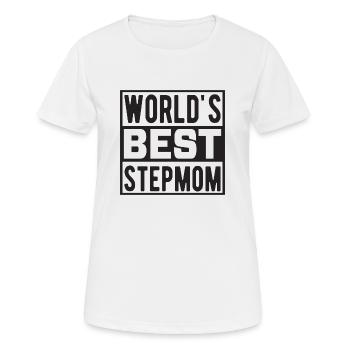 World's Best Stepmom - Women's Breathable T-Shirt - white - Front - AI Model Female 172 dark (172cm)