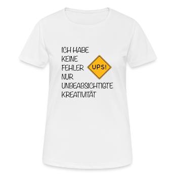 Keine Fehler - Frauen T-Shirt atmungsaktiv - Weiß - Vorne - AI Model Female 172 dark (172cm)