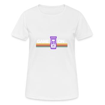JOUEZ ! - T-shirt respirant Femme - blanc - Devant - AI Model Female 172 dark (172cm)