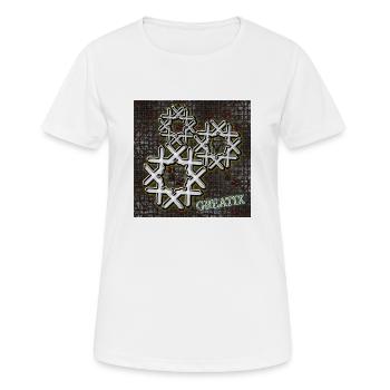 GREATIX - Boutique WoW - 2023 - T-shirt respirant Femme - blanc - Devant - AI Model Female 172 dark (172cm)