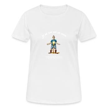 Je ne suis pas un génie - T-shirt respirant Femme - blanc - Devant - AI Model Female 172 dark (172cm)
