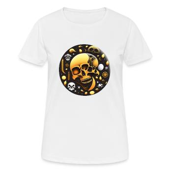 Art du crâne - T-shirt respirant Femme - blanc - Devant - AI Model Female 172 dark (172cm)