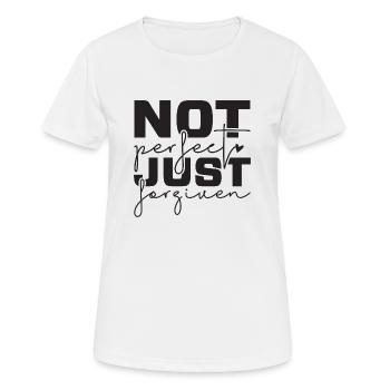 Not perfect just forgiven - Women's Breathable T-Shirt - white - Front - AI Model Female 172 dark (172cm)