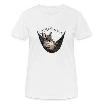 chinchillax - T-shirt respirant Femme - blanc - Devant - AI Model Female 172 dark (172cm)