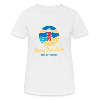Beweg Dein Leben - Frauen T-Shirt atmungsaktiv - Weiß - Vorne - AI Model Female 172 dark (172cm)