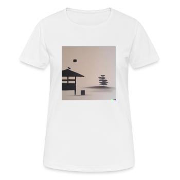 Minimal Japanese Culture - Frauen T-Shirt atmungsaktiv - Weiß - Vorne - AI Model Female 172 dark (172cm)