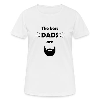 Die besten Väter sind bärtige Väter - Frauen T-Shirt atmungsaktiv - Weiß - Vorne - AI Model Female 172 dark (172cm)