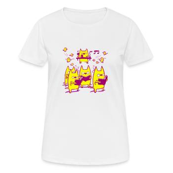 La chorale de chats - T-shirt respirant Femme - blanc - Devant - AI Model Female 172 dark (172cm)