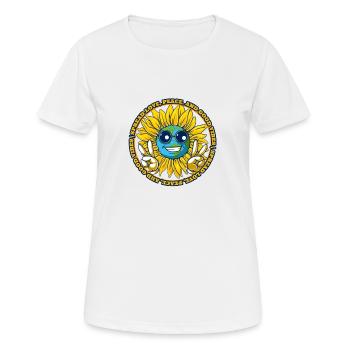 Hippie - T-shirt respirant Femme - blanc - Devant - AI Model Female 172 dark (172cm)