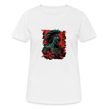 Guerrier spartiate - T-shirt respirant Femme - blanc - Devant - AI Model Female 172 dark (172cm)