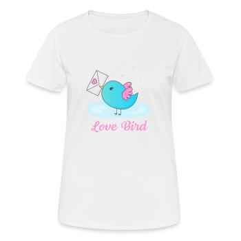 Love Bird - Women's Breathable T-Shirt - white - Front - AI Model Female 172 dark (172cm)