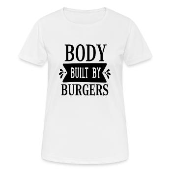 Body Built by Burgers - Women's Breathable T-Shirt - white - Front - AI Model Female 172 dark (172cm)