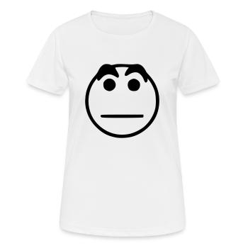 Emoji esquisse noir neutre - T-shirt respirant Femme - blanc - Devant - AI Model Female 172 dark (172cm)