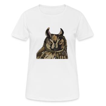 Owl Head - Women's Breathable T-Shirt - white - Front - AI Model Female 172 dark (172cm)