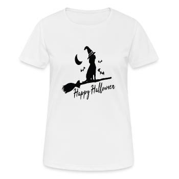 Happy Halloween - Frauen T-Shirt atmungsaktiv - Weiß - Vorne - AI Model Female 172 dark (172cm)