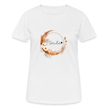 Smile Mandala Heart - T-shirt respirant Femme - blanc - Devant - AI Model Female 172 dark (172cm)