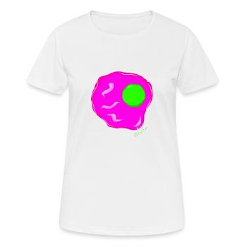 Œuf au plat Fosfi - T-shirt respirant Femme - blanc - Devant - AI Model Female 172 dark (172cm)