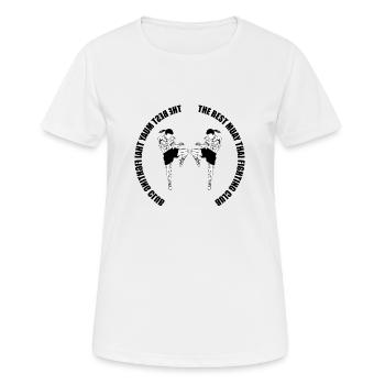 Club de combat de Muay Thai - T-shirt respirant Femme - blanc - Devant - AI Model Female 172 dark (172cm)