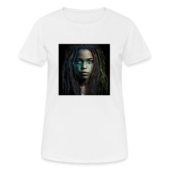 Face woman dreadlocks n°10 - Women's Breathable T-Shirt - white - Front - AI Model Female 172 dark (172cm)