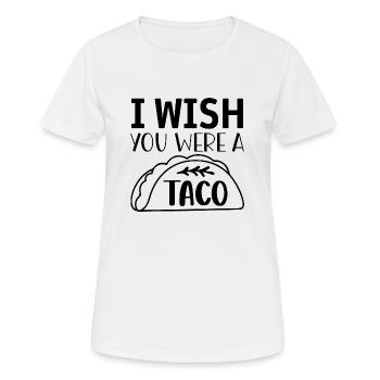 I wish you were a Taco - Women's Breathable T-Shirt - white - Front - AI Model Female 172 dark (172cm)