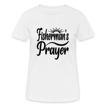Fisherman´s Prayer - Frauen T-Shirt atmungsaktiv - Weiß - Vorne - AI Model Female 172 dark (172cm)