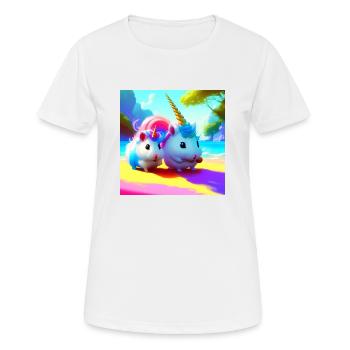 Unicorn Hamster Food - Women's Breathable T-Shirt - white - Front - AI Model Female 172 dark (172cm)