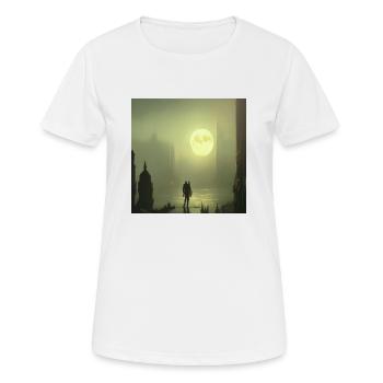 Vollmond in der Stadt - Frauen T-Shirt atmungsaktiv - Weiß - Vorne - AI Model Female 172 dark (172cm)