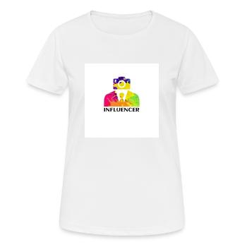 Influencer - Women's Breathable T-Shirt - white - Front - AI Model Female 172 dark (172cm)