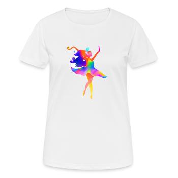 Ballet Dance Class Gift Dance Dancer Ballerina - Women's Breathable T-Shirt - white - Front - AI Model Female 172 dark (172cm)