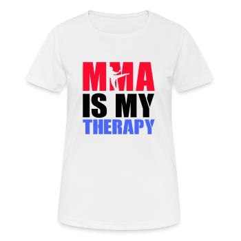 MMA Therapy - Women's Breathable T-Shirt - white - Front - AI Model Female 172 dark (172cm)