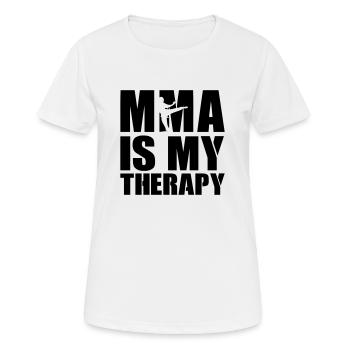 MMA Therapy - Women's Breathable T-Shirt - white - Front - AI Model Female 172 dark (172cm)