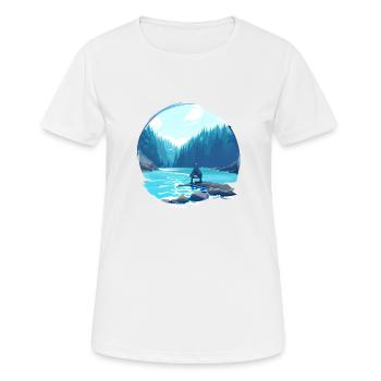Fishing Fishing Fishing Fishing Fishing Hooks - Women's Breathable T-Shirt - white - Front - AI Model Female 172 dark (172cm)