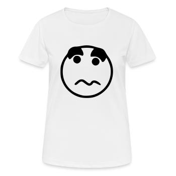 Emoji sketch nervous black - Women's Breathable T-Shirt - white - Front - AI Model Female 172 dark (172cm)