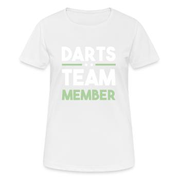 Darts Team - Frauen T-Shirt atmungsaktiv - Weiß - Vorne - AI Model Female 172 dark (172cm)
