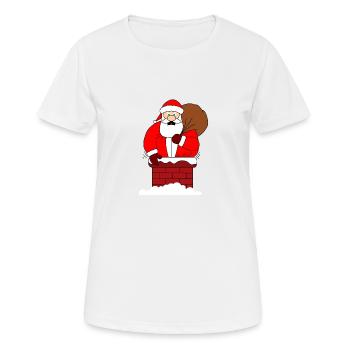 Fat Santa - Women's Breathable T-Shirt - white - Front - AI Model Female 172 dark (172cm)