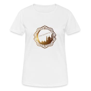 A golden Ramdan - Women's Breathable T-Shirt - white - Front - AI Model Female 172 dark (172cm)