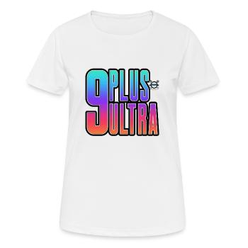 9 Plus Ultra Community Shirt - Frauen T-Shirt atmungsaktiv - Weiß - Vorne - AI Model Female 172 dark (172cm)