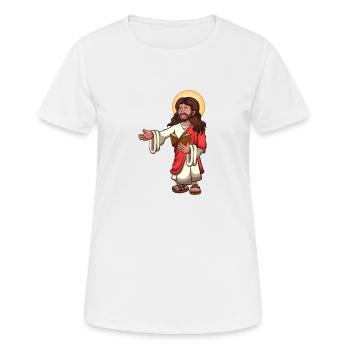 Jesus Christus - Frauen T-Shirt atmungsaktiv - Weiß - Vorne - AI Model Female 172 dark (172cm)