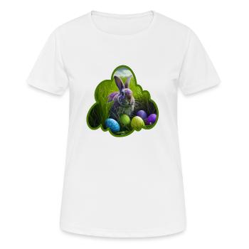 Zum Osterfest Lustiges Osterhasen - Frauen T-Shirt atmungsaktiv - Weiß - Vorne - AI Model Female 172 dark (172cm)