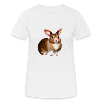 Pour Pâques, un motif de lapin doux - T-shirt respirant Femme - blanc - Devant - AI Model Female 172 dark (172cm)